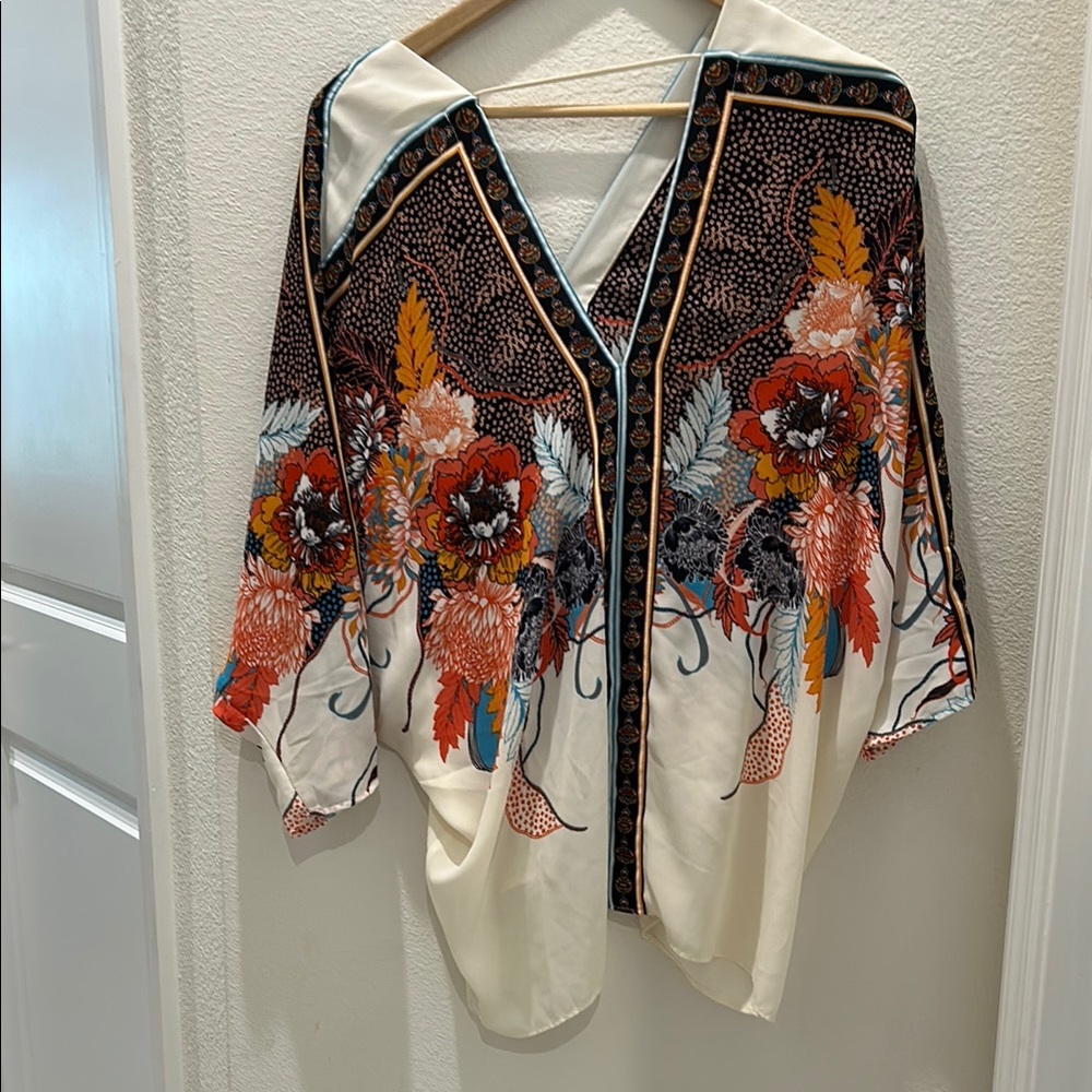 ROSE & OLIVE Floral Kimono Top - Multicolor - Picture 5 of 6